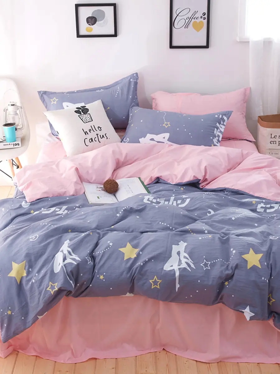 

Duvet Cover Set 3/4 Pcs Star Pattern Lovely Comfortable Home Linens