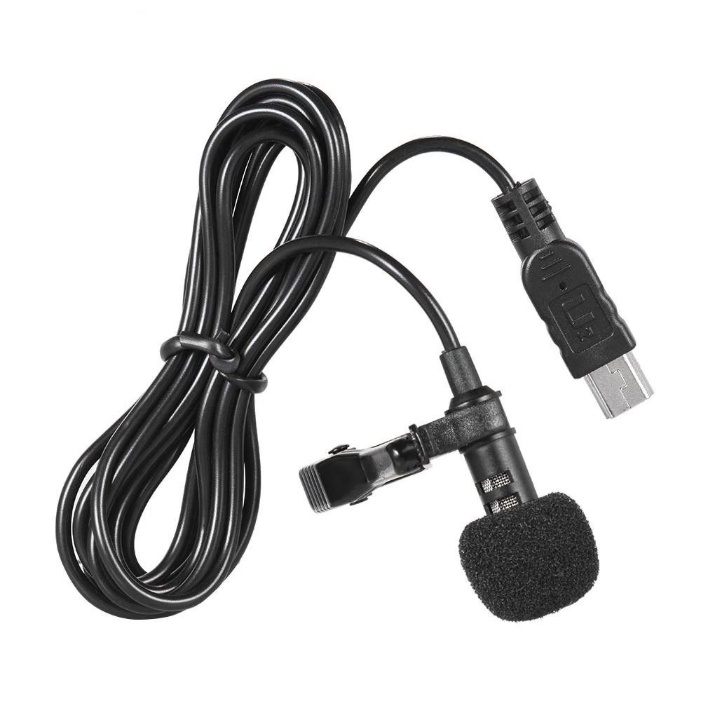 Andoer 150cm Professional Microphone Mini USB Omni-Directional Stereo Mic Microphone with Collar Clip for Gopro Hero 3 3+ 4