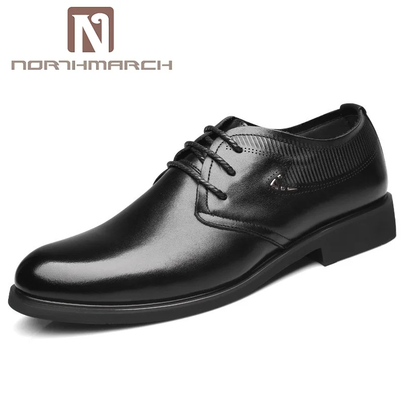 

NORTHMARCH Fashion Mans Shoes Business Lace-Up Comfortable Casual Shoes Men Leather Wedding Dress Shoes Chaussures Hommes
