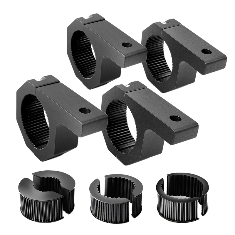 

4-Pack (Standard) Mounting Bracket Kit Led Off-Road Light Horizontal Bar Tube Clamp Roof Roll Cage Holder