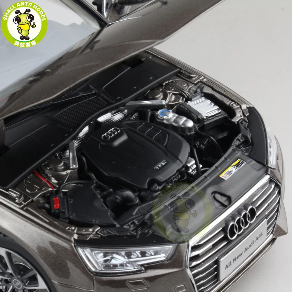 1/18 Audi A4 A4L литая под давлением металлическая модель автомобиля игрушка мальчик девочка дети подарок коллекция коричневый