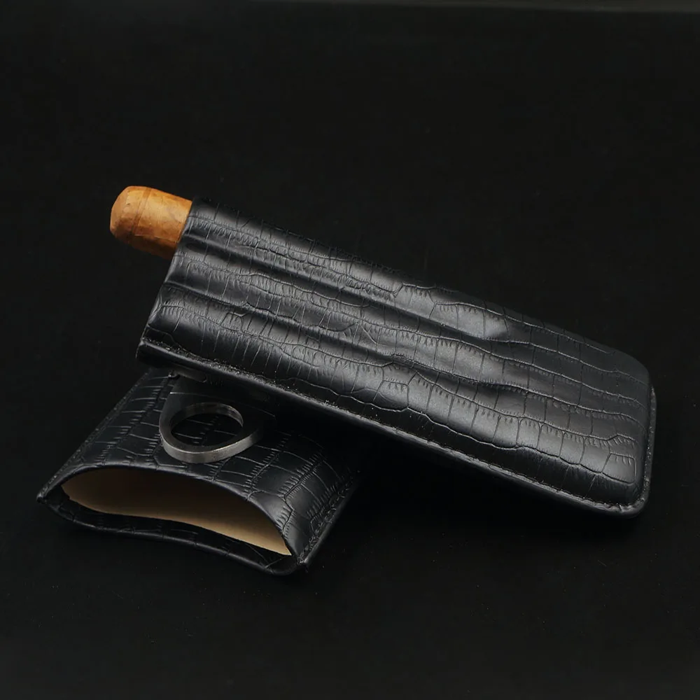 Кожаный чехол Держатель Cohiba для сигар 3 трубки Humidor с набором резцов|humidor|humidor
