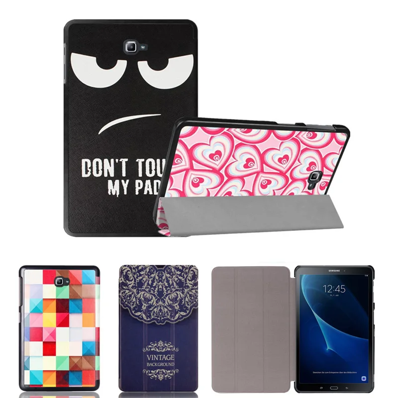 Ultra Slim Стенд кожа принт магнит Смарт принципиально чехол для samsung Galaxy Tab 10,1 T585 T580 SM-T580 SM-T585 t580N T585C