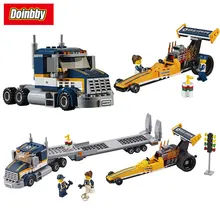 Lepin 02025 City Series Dragster Transporter Building Block Bricks Toys Kids Gifts 360Pcs Compatible 60151