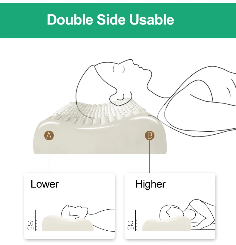 Ортопедическая подушка NOYOKE, массажная латексная подушка для сна, для облегчения боли в шее, Шейная кровать, подушка, мягкая подушка для боковых спящих
