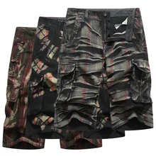 Мужские шорты Карго красивые камуфляжные Летний Лидер продаж хлопок Повседневное мужские короткие штаны Удобная брендовая одежда Camo Для мужчин шорты-Карго