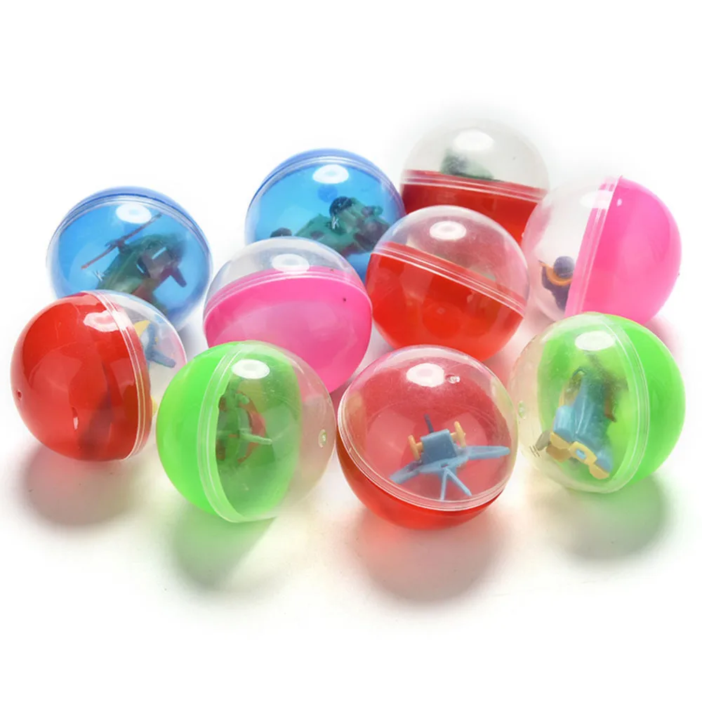 10 шт./упак. прозрачный пластиковый шар с сюрпризом капсульные игрушки с внутренней разной фигурой игрушечный торговый автомат в мячи для яиц