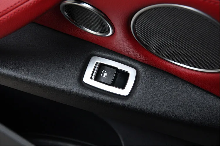 Хромированная пластина, АБС-пластик, кнопка переключения дверей и окон, накладка на панель, накладка, наклейка для BMW X5 X6 F15 F16, автомобильный Стайлинг для левостороннего автомобиля