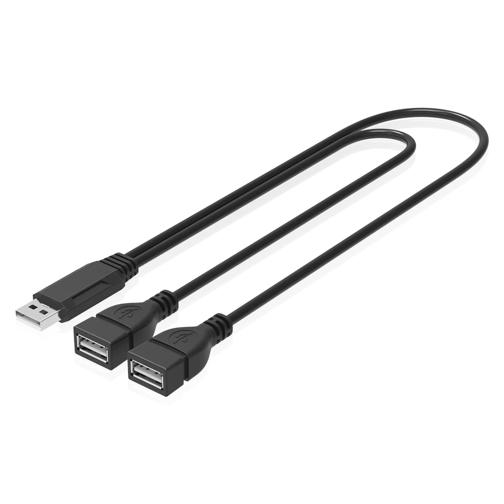 USB 2,0 кабель-удлинитель Мужской до 2 Женский USB2.0 кабель для зарядки и передачи данных кабель-удлинитель для компьютера телефона жесткий диск