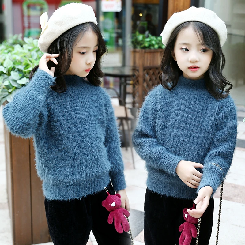 

Girls Teenage Sweater New Children Knitted Pullover Kids Clothes Long Sleeve O Neck Girls Sweaters Children Kids Warm Outerwear