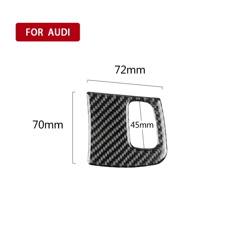  Car Styling Car Carbon Fiber Rubber Sticker Car Engine Start Key Frame Cover Trim Sticker FOR Audi 