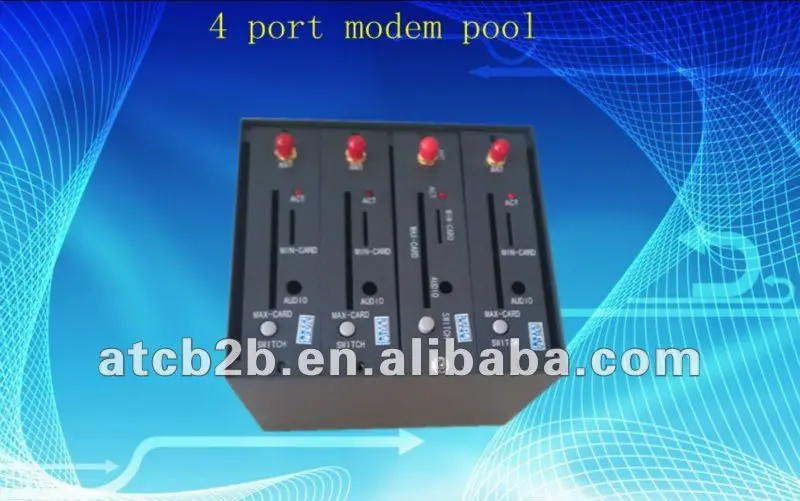 4 ports GSM GPRS bulk sms gsm modem pool