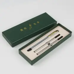 Роскошная шариковая ручка высокого качества из чистого серебра с металлическими шариковыми ручками с оригинальным подарочным чехлом