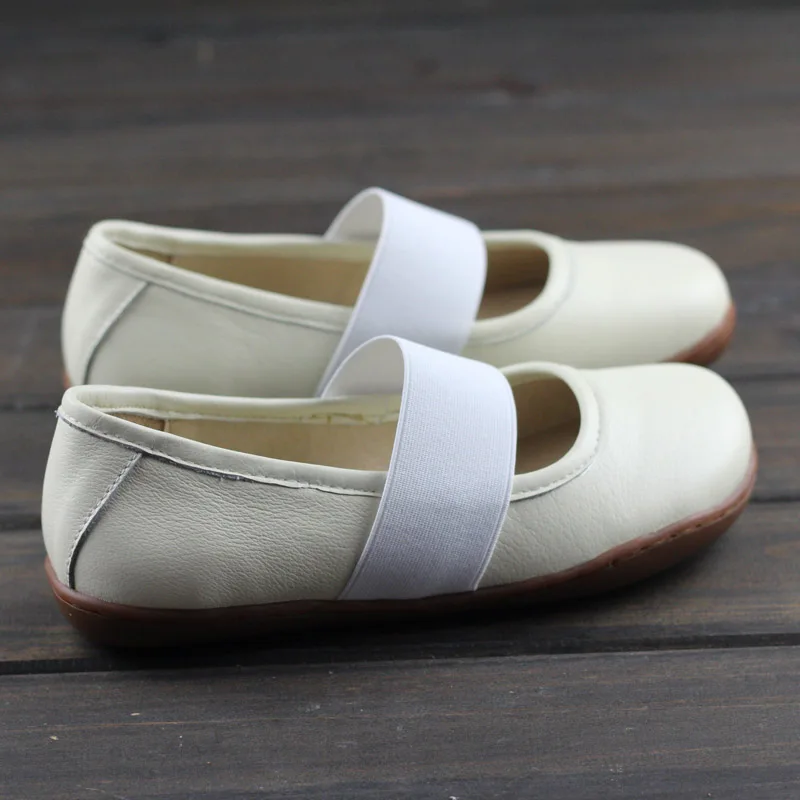 

Dropshiping Women Shoes Plus Size Elastic Band Slip on Ballerina Shoes 100% Genuine Leather Flat Shoes 2019 Women Ballet Flats