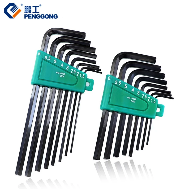 Buy 8pcs Mini Wrench Set Hex 1.5 6mm Metric Allen Key