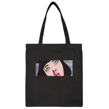 Повседневная Наплечная простая сумка для покупок целлюлозный художественный принт для девочек ручная сумка женская Миа Уоллес простая сумка для женщин сумки для шоппинга