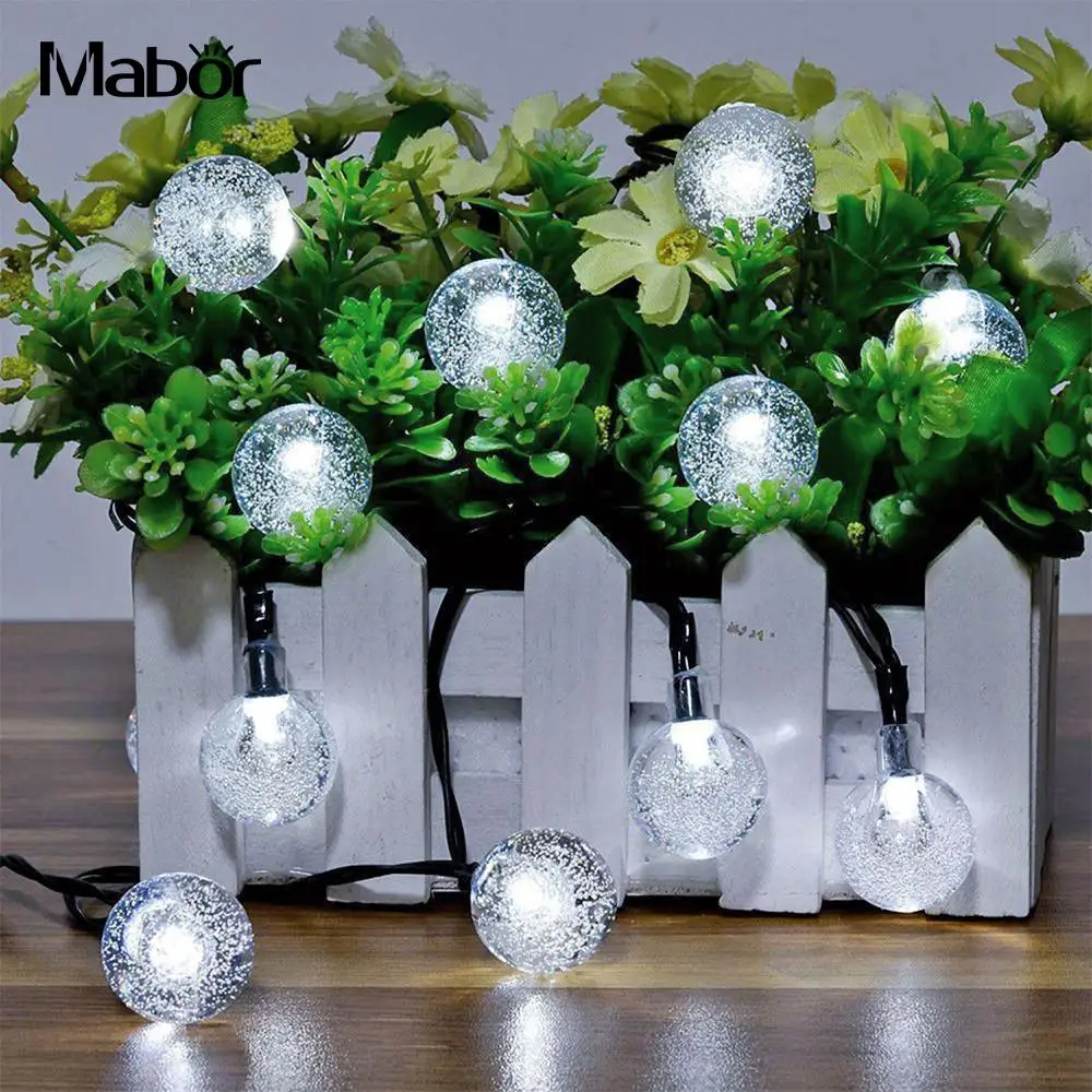 Kopen 20LED Super Heldere Romantische Fairy String Light Outdoor Tuin Landschap Lamp Xmas Decor Crystal Globe Bal