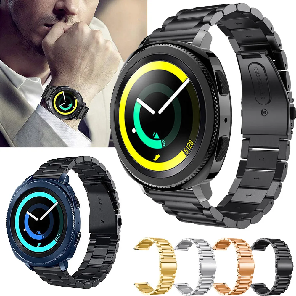 Роскошный ремешок из нержавеющей стали для Samsung Gear Sport SM R600 20 мм металлический