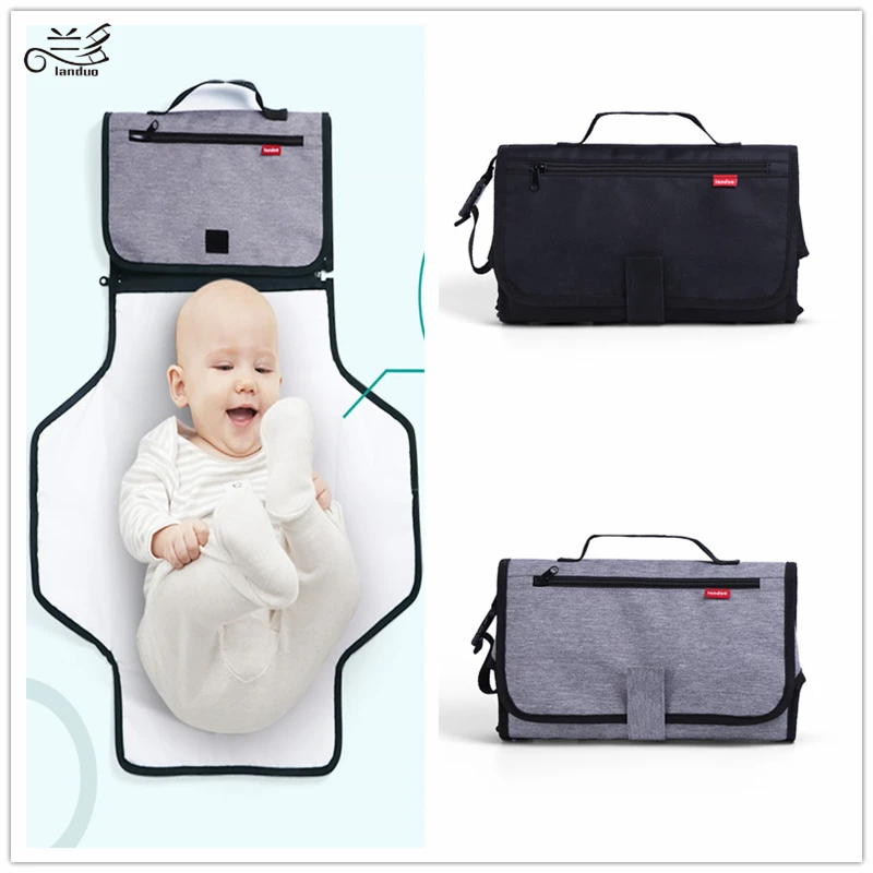 

Land mommy diaper strecth folded bags Muiti-functional changing mat nappy pads baby Healthy EVA stroller storage bags MPB41