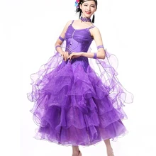 Новая мода для взрослых Стандартный Костюмы для бальных танцев длинное платье, Танго/Вальс/Морден танец производительность/Конкурс костюма, профессиональный Этап одежда