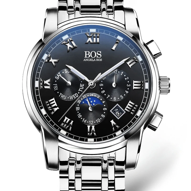 New Business Steel Quartz Watch Men Date Week Month Waterproof Luminous Mens Watches Top Brand Luxury Relogio Masculino New Business Steel Quartz Watch Men Date Week Month Waterproof Luminous Mens Watches Top Brand Luxury Relogio Masculino