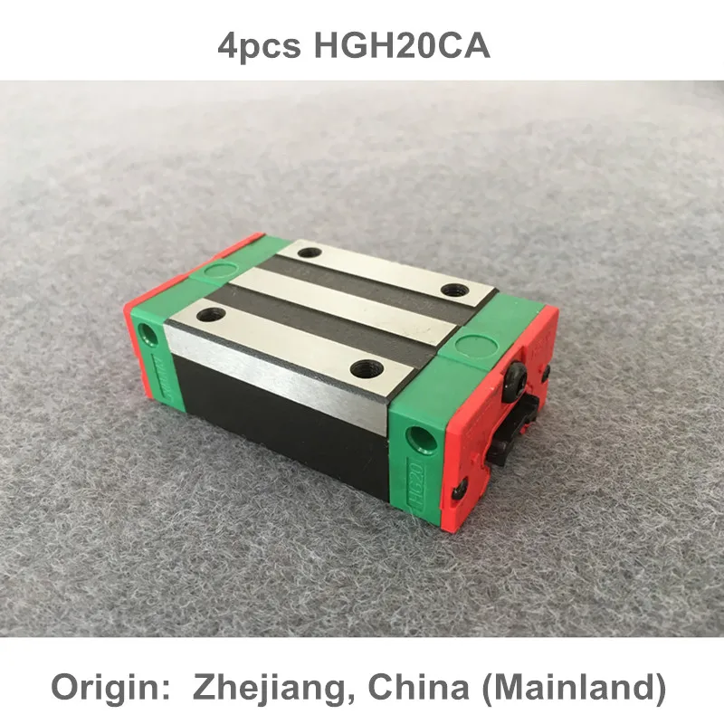 

4pcs HGH20CA sliding block match use HGR20 linear guide width 20mm guide for CNC router