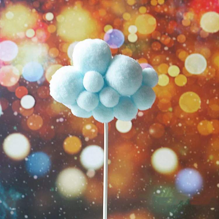 Торт украшения торта Беби Шауэр детский сувенир лошадь облако воздушный шар кекс Happy с днем рождения - Цвет: 1pcs short blue