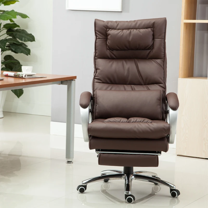Office Chair Lifted Rotated Gaming Seat with Footrest Massage Computer Chair Reclining Boss Stool Simple Household