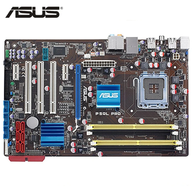 Материнская плата ASUS P5QL PRO LGA 775 DDR2 16 Гб для Intel P43 десктопная материнская системная