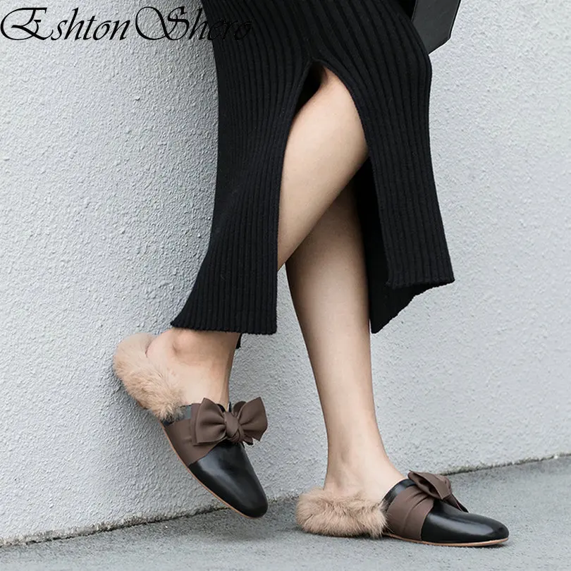 

EshtonShero Autumn Winter Boots For Women Shoes Snow Boots Flat Heels Fur Lined Warm Snow Shoes Ladies Ankle Boots Size 3-9