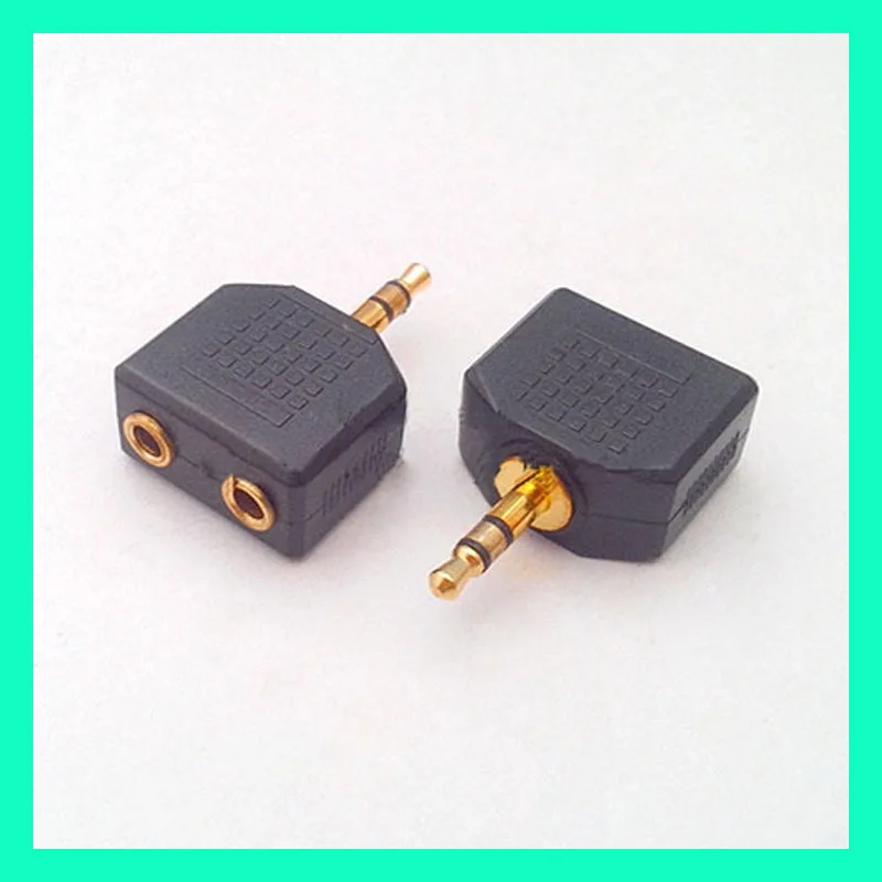 30pcs Jack 3 5mm Connector Plug Headset Couple Jack 3 5 One Point Two Connector Adapter Tee Plug For Headphone Gold plated