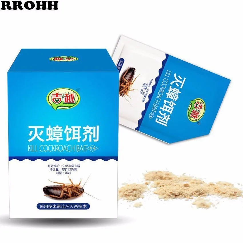

12PCS Very Powerful Effective Cockroach Killing Bait Pest Control Cockroach Killer repellent Powder For Kitchen Restaurant