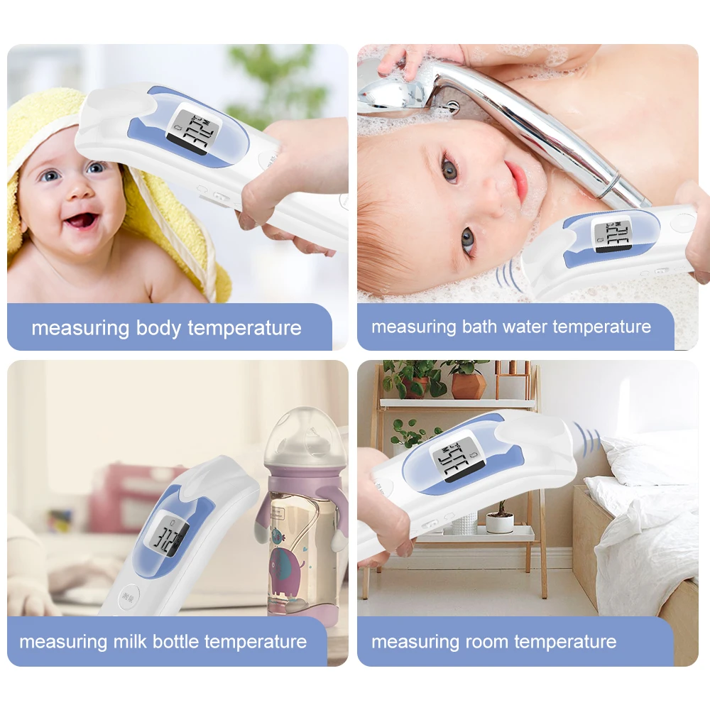 GL Muti-fuction Thermometer LCD Digital Ear Forehead Thermometer Infrared Forehead Body Termomete N