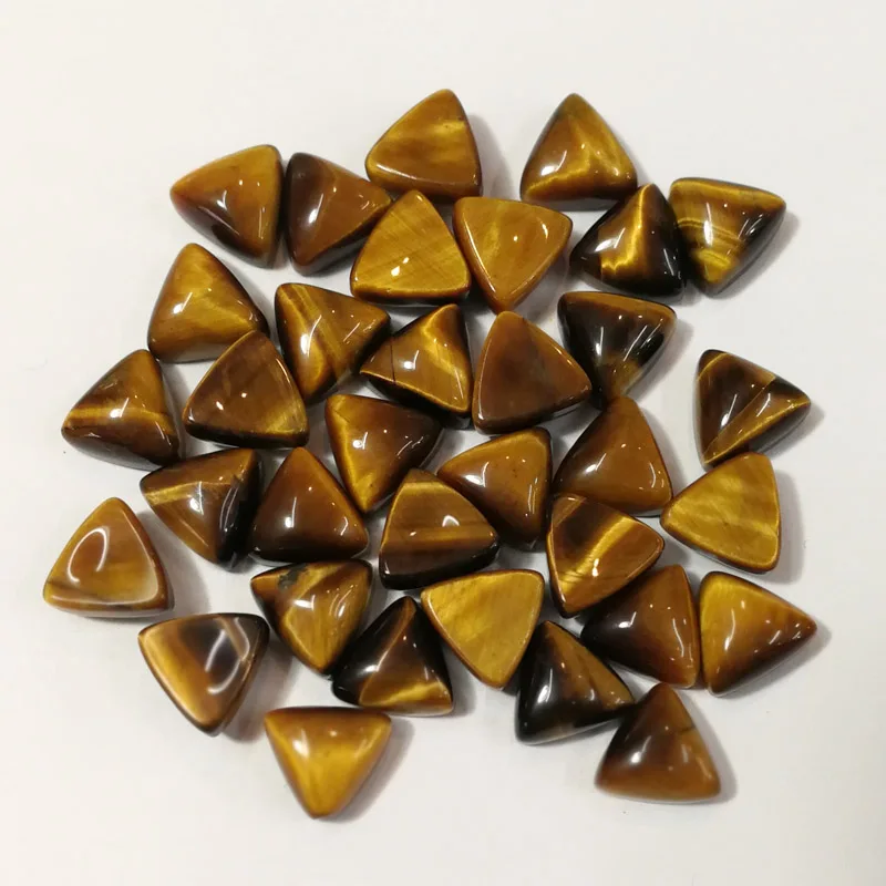 

Wholesale Fashion tiger eye Triangle CAB CABOCHON natural stone beads for jewelry Accessories 10x10x5mm 50pcs/lot free shipping
