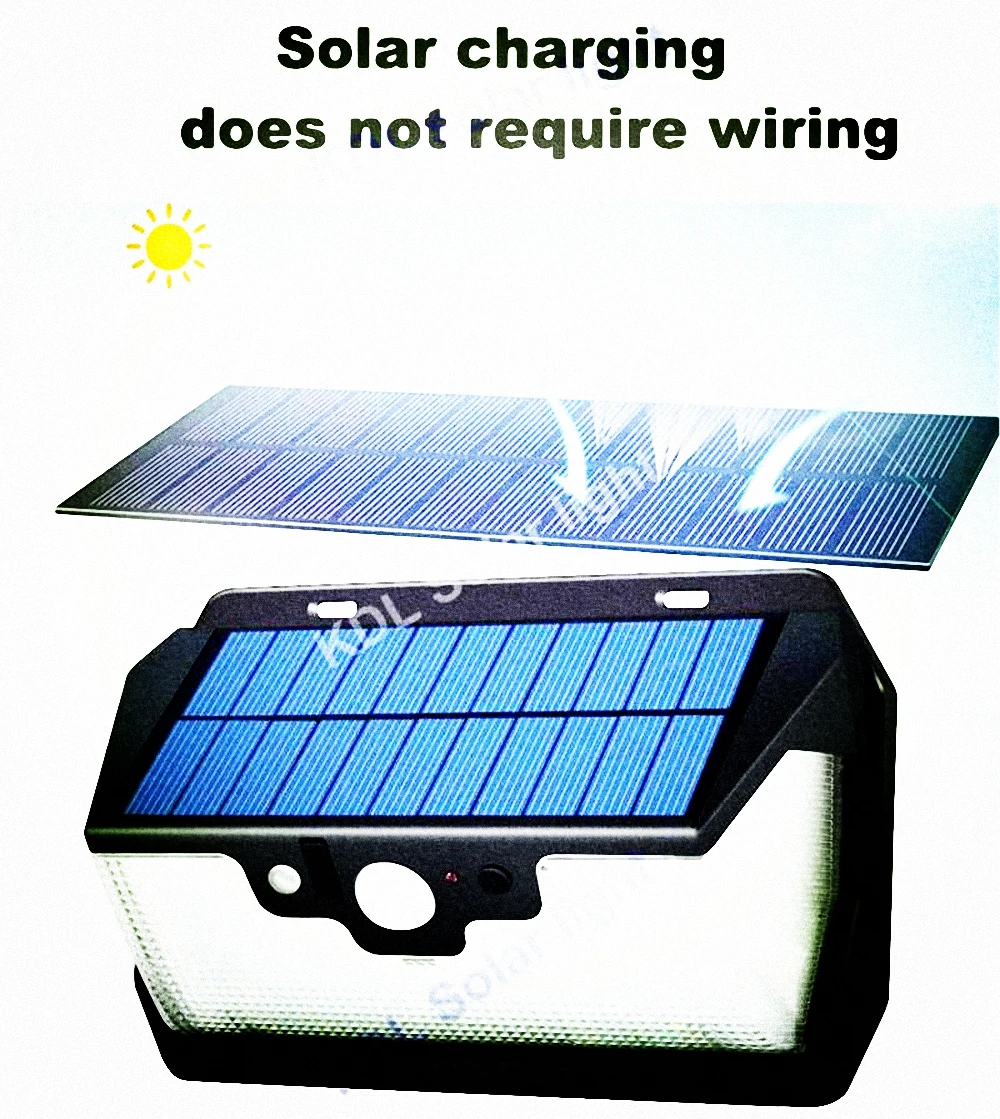 

55 LED 900lm Solar Light remote control radar smart 3 side lighting Binval olar Lamp Garden L torc street wall lamp yard camp g