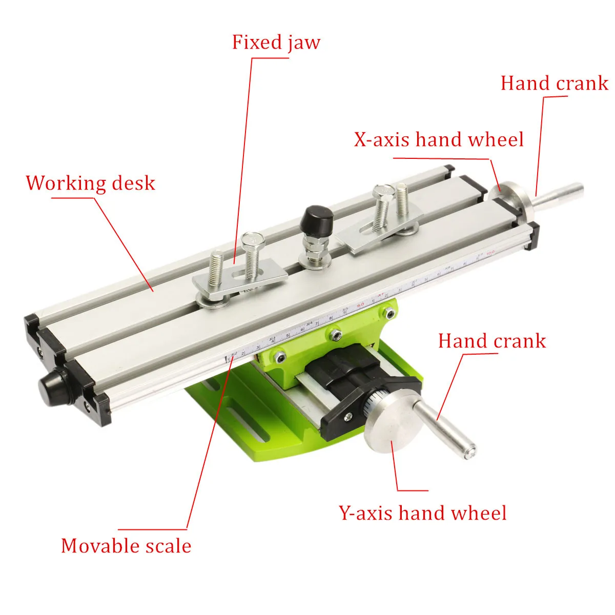 Multifunction 2 Axis Milling Compound Working Table Cross Sliding Bench Drill Vise Fixture DIY Adjustment Worktable