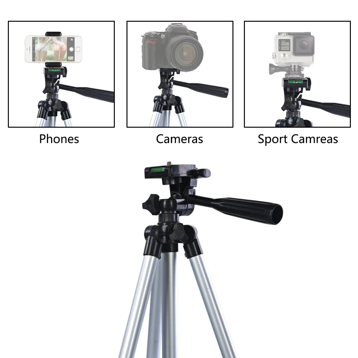 Выдвижной мобильный смартфон цифровая камера штатив Стенд крепление держатель Клип Набор для Nikon для Canon для iPhone 6 6s 7