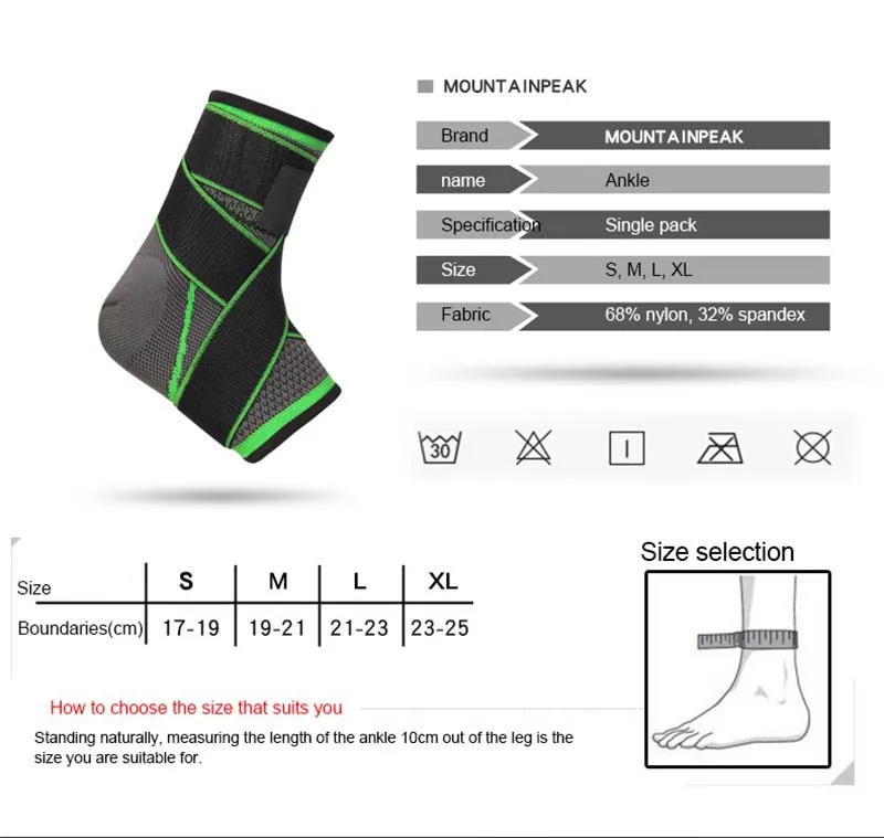 Mountainpeak поддержка лодыжки для мужчин и женщин защита суставов лодыжки фиксированное покрытие для ног Баскетбол Для лодыжек Tobillera Deportiva