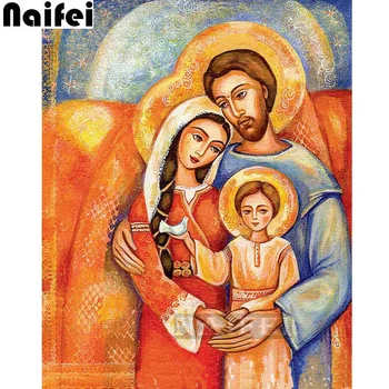 

Diy Diamond Painting cross stitch kit"Holy Family,Virgin Mary Jesus,mother child"full 5d Diamond Embroidery religious painting