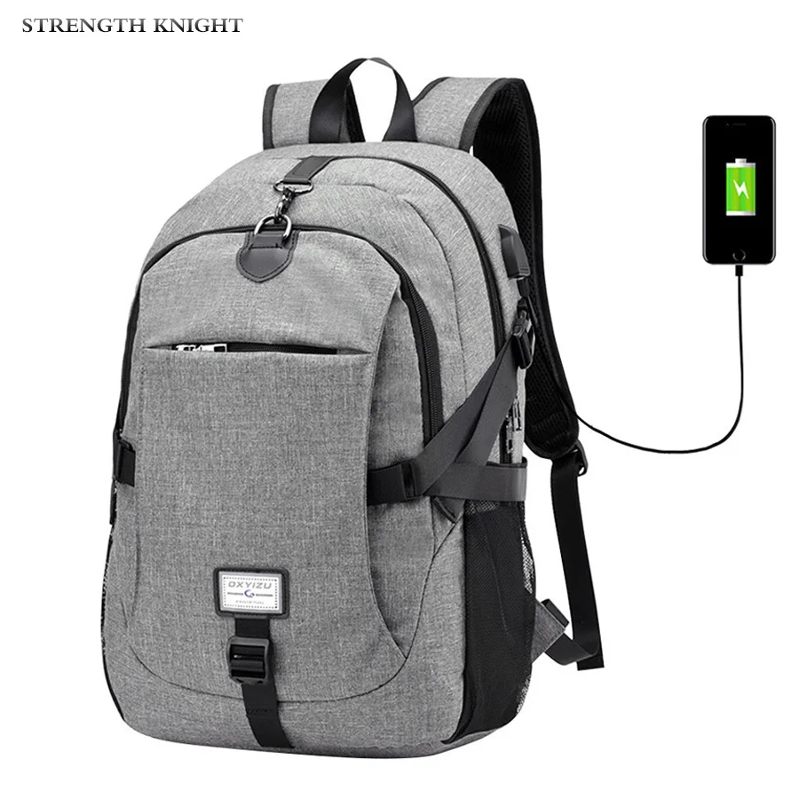 

2019 Men Laptop Backpack USB Charging Canvas Backpack Women School Bags for Girls Large Capacity USB Charge Travel Backpack