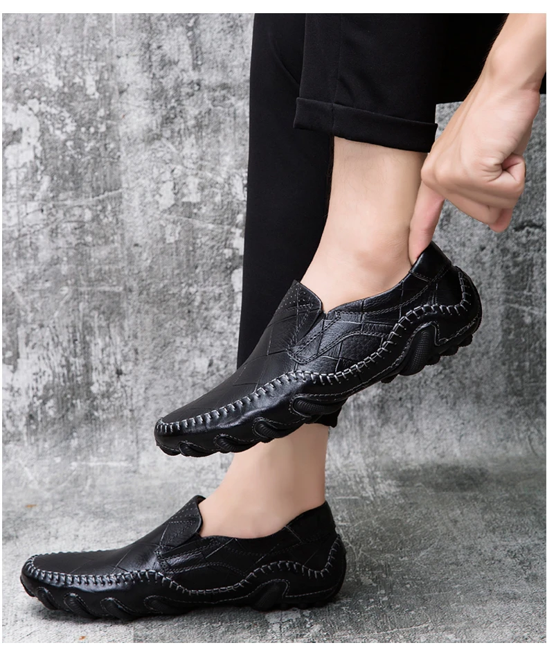 ALCUBIEREE бренд Для мужчин s; женские мокасины из натуральной кожи Для мужчин модная обувь ручной работы, Мокасины Мужская удобная обувь для вождения мужские водонепроницаемые Мокасины
