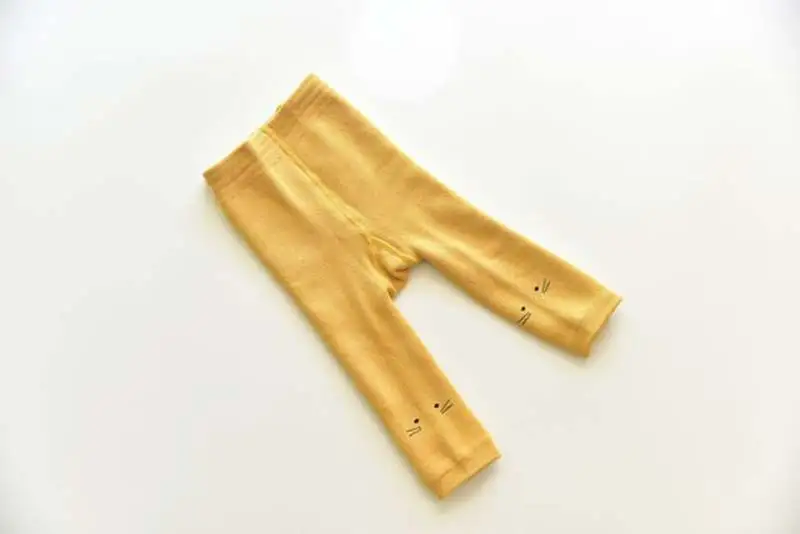Детские вязаные штаны; хлопковые теплые леггинсы с высокой талией и рисунком для маленьких девочек; повседневные штаны-шаровары для новорожденных мальчиков; детские колготки; одежда - Цвет: Gold Cat