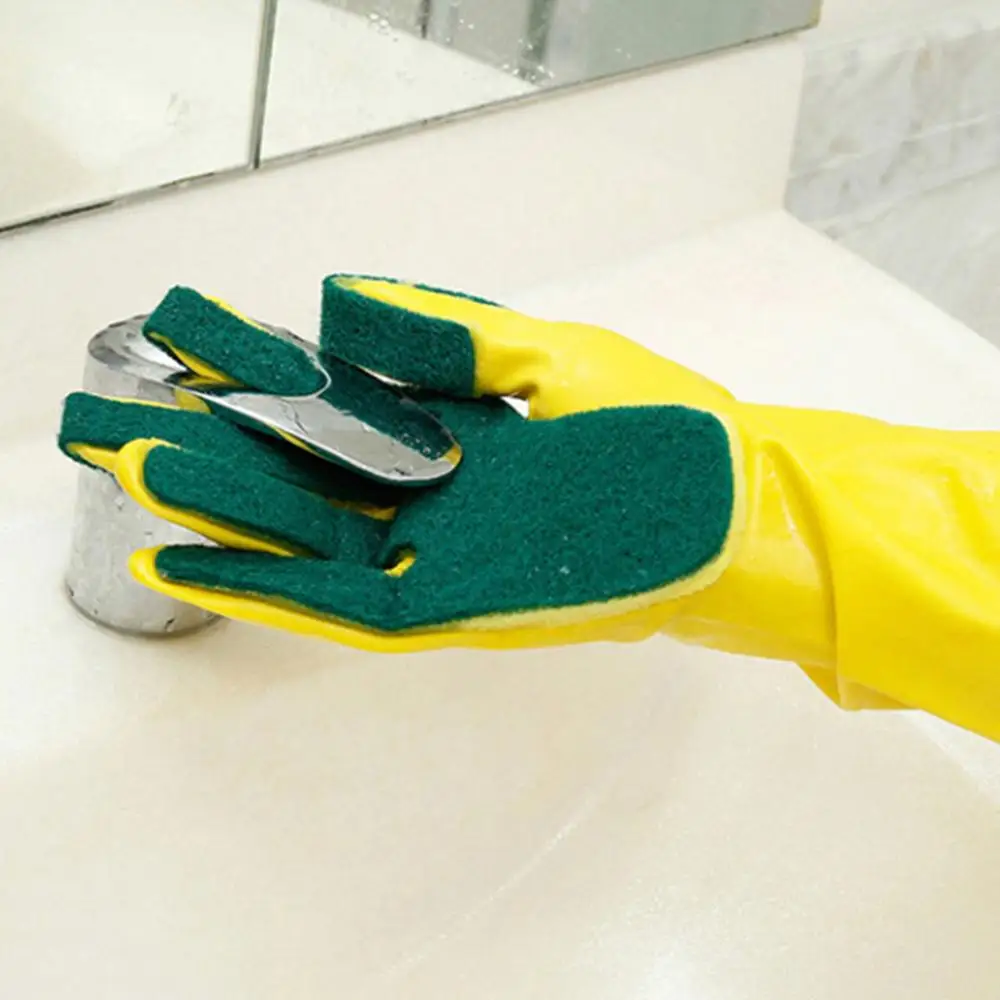 2 шт./лот перчатки для чистки кухни многоразовые с пальцами из губки бытовые садовые перчатки для мытья посуды латексные перчатки для мытья Одноразовые Инструменты