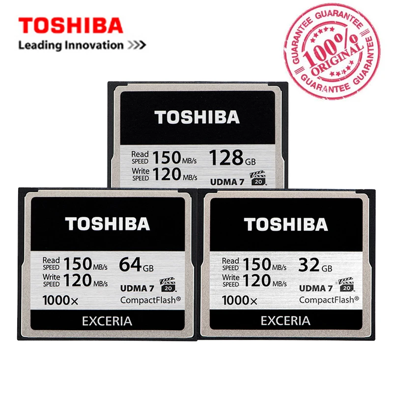 TOSHIBA 32GB 64GB 128GB CF card professional compact flash Card High