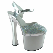 Ночной клуб 18 сантиметров уникальная водонепроницаемая платформа на очень высоком каблуке, обувь для танцев на шесте художественная фотография танцевальная обувь