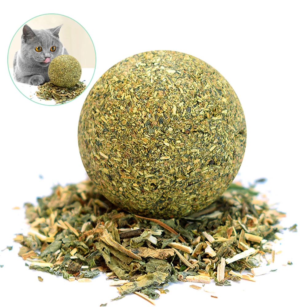 

1PC Cat Natural Catnip Edible Ball Mint Toy for Cat Kitten Catnip Treating Ball Pets Funny Toy Cat Dog Balls Toys