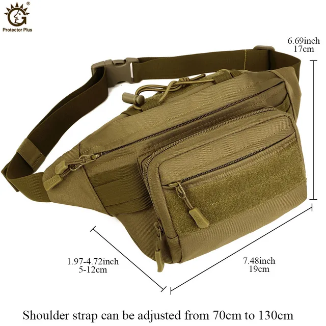 Women Men Military Tactics Waist Pack Bag Waterproof Nylon Waist Bag Fanny Pack Military Equipment Molle Bag S46 2
