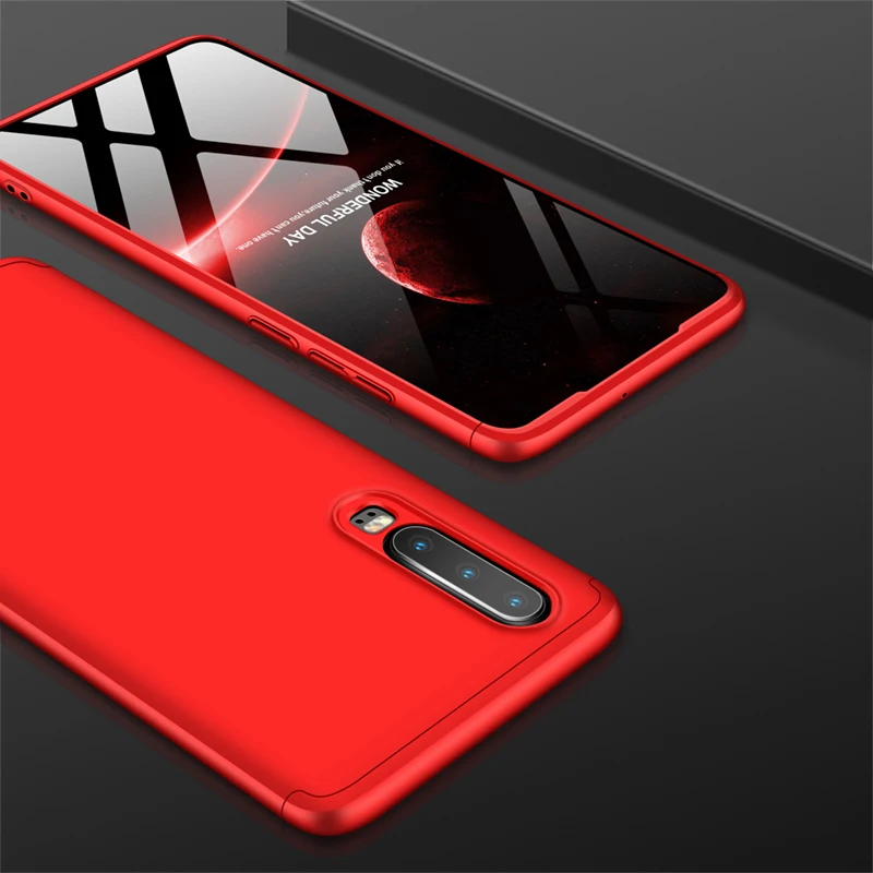 GKK 360 Full Protective Phone Case For Huawei P30 Shockproof Matte PC Hard Back Slim Cover Fundas For Huawei P30 Pro Coque