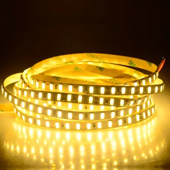 

5M 5730 LED Strip Light 120 LEDs/m DC 12V 8mm Width LED High Lumen Flexible Diode Ribbon Tape TV Background Decoration Lights