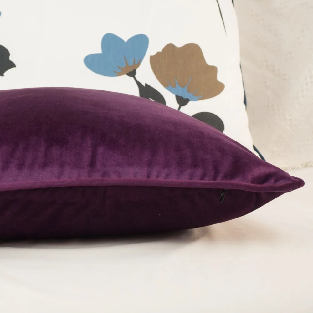 1 шт. фуксия Бархатный Чехол для подушки cuscini divano фиолетовый чехол для подушки без набивки поясная подушка без набивки 40x40 см 30x50 см